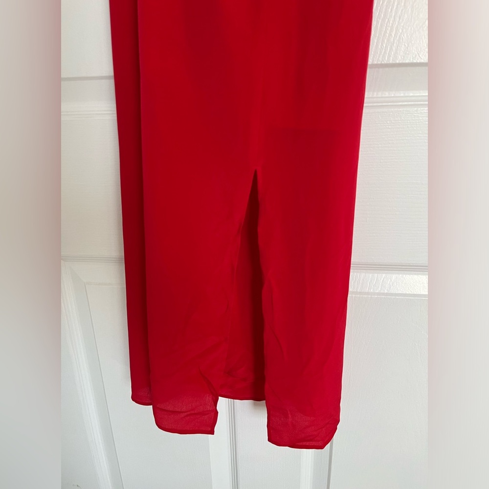 Madewell Red Silk Dress. Size 8. NWT - Picture 6 of 7